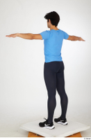  Jorge ballet leggings black sneakers blue t shirt dressed sports standing t poses whole body 0004.jpg